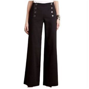 Elevenses Black Sailor Pants Anthropologie High
Waisted Wide Leg Button Front 2